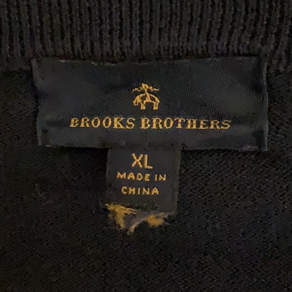 Brooks Brothers Men's Cotton Crewneck Sweater, Size XL, Navy - Picture 6 of 7